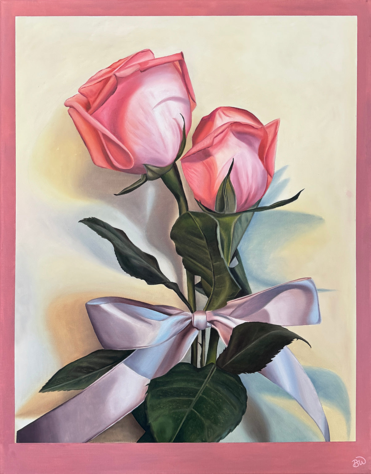 Roses With Satin Bow